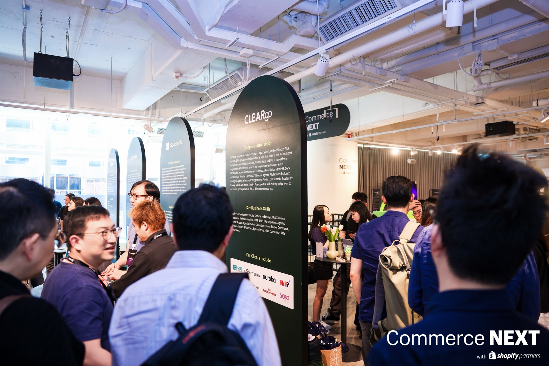 CommerceNext Hong Kong networking and CLEARgo showcase area