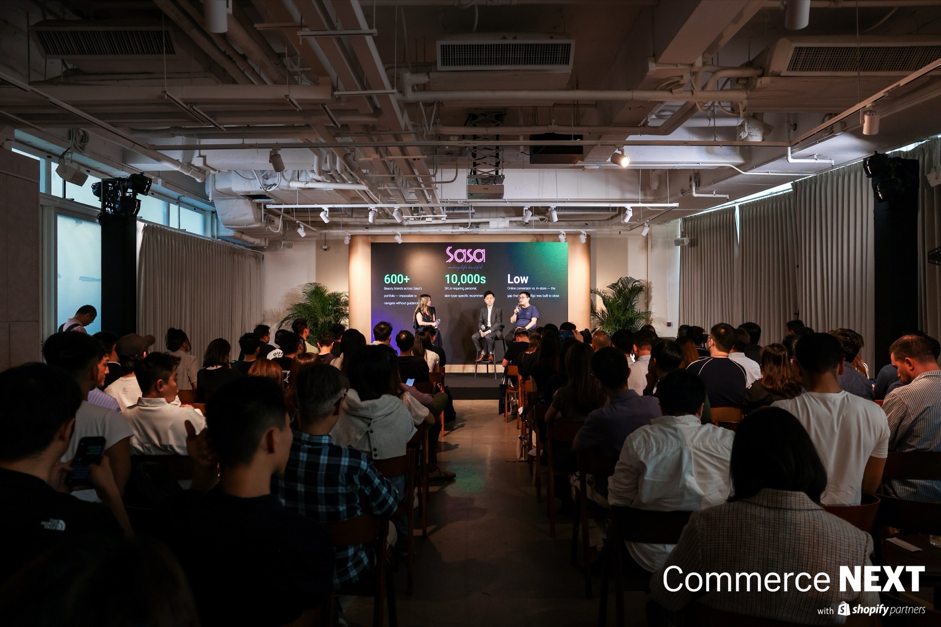 CommerceNext Hong Kong stage session with Shopify, Sasa, and CLEARgo